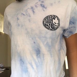 Vans blue and white tye dye t shirt